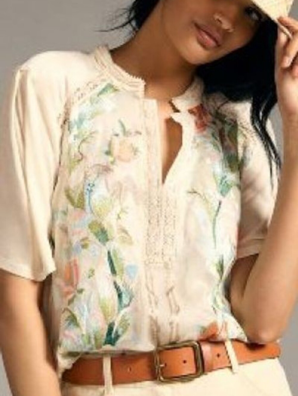 Anthropologie TINY Eliana Embroidered Top